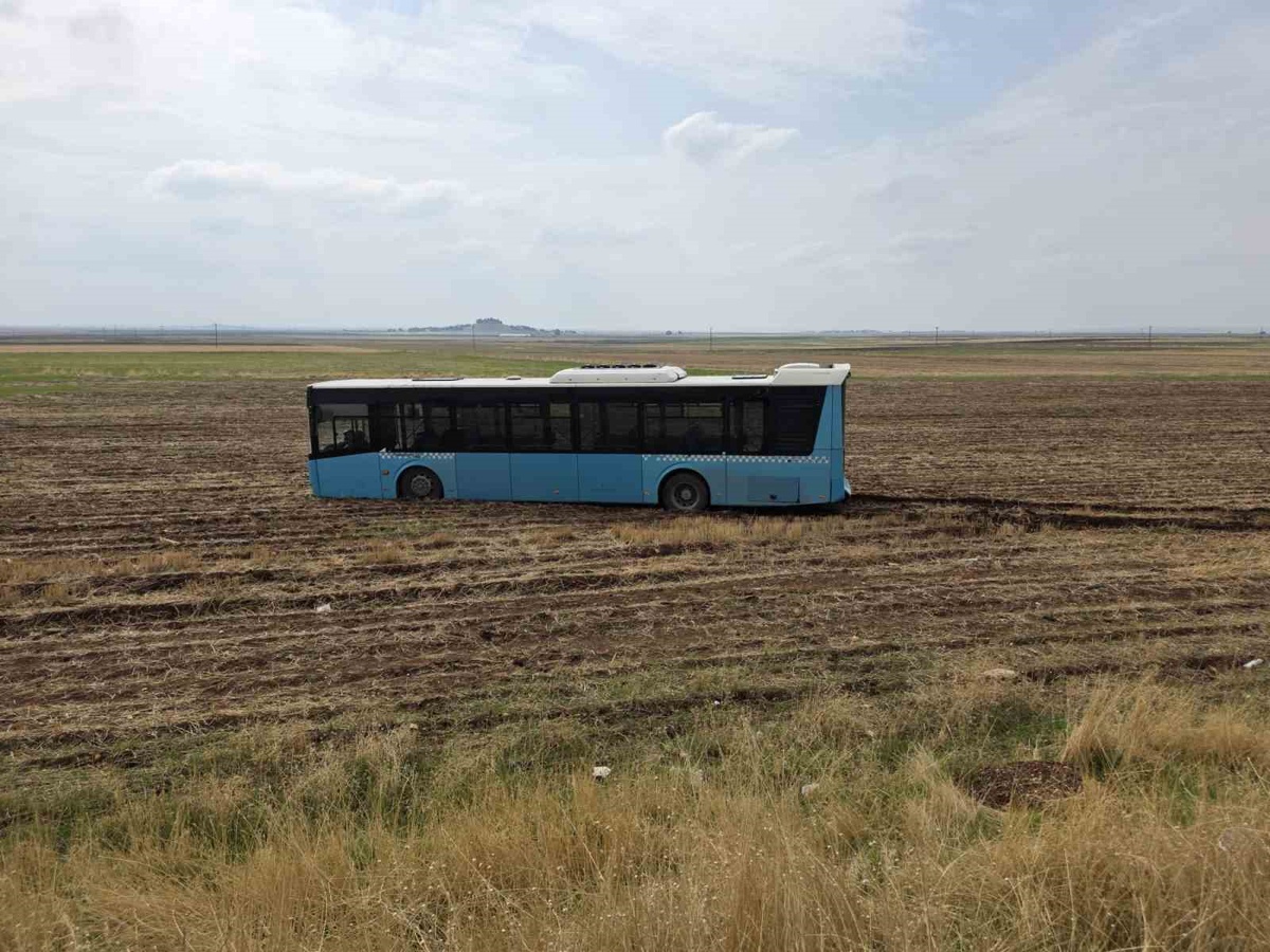 Diyarbakır'da yolcu otobüsü tarlaya daldı, kazada ölen ya da yaralanan olmadı