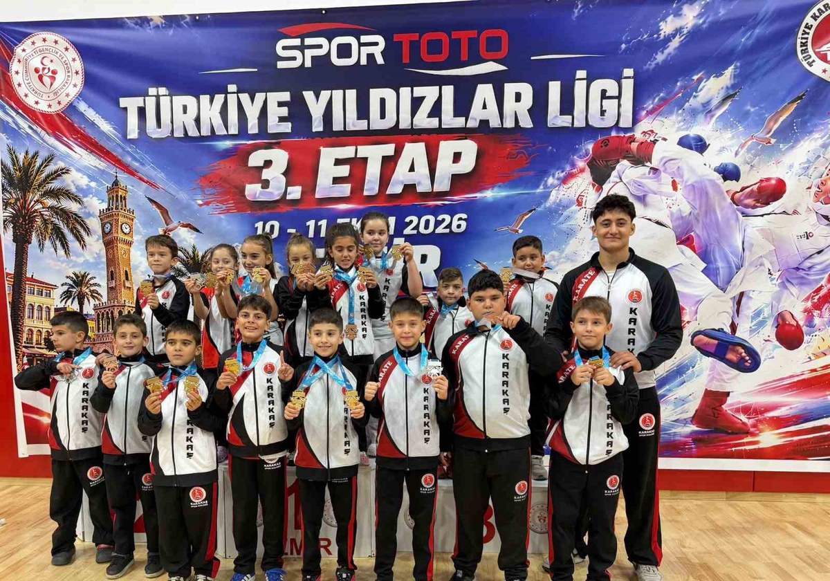 Karakaş Spor Kulübü, Yıldızlar Ligi'nde 43 madalyayla genel klasmanda üçüncü oldu