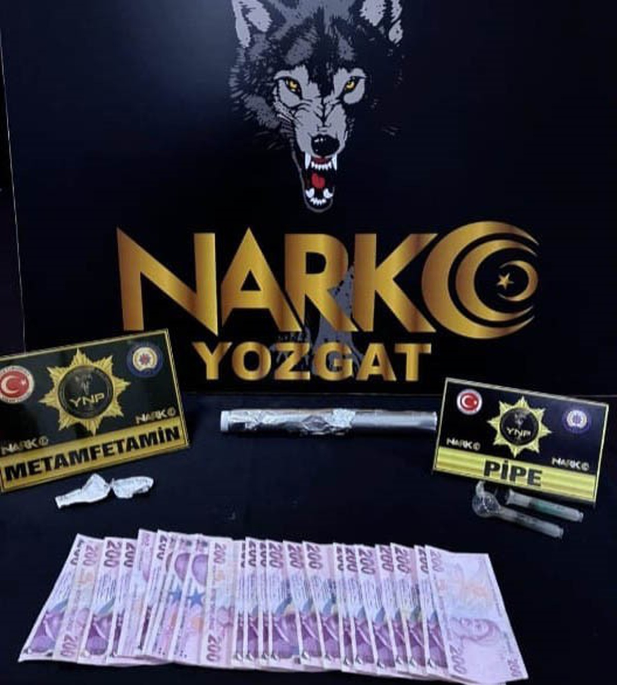 Yozgat'ta uyuşturucu operasyonunda 2 kişi tutuklandı, 4 bin 600 lira ele geçirildi