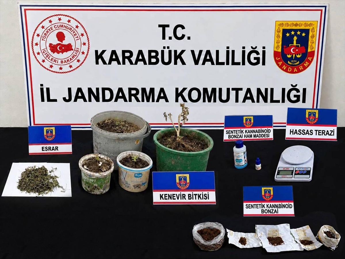 Karabük ve Yenice'de uyuşturucu operasyonunda 2 şüpheli gözaltına alındı