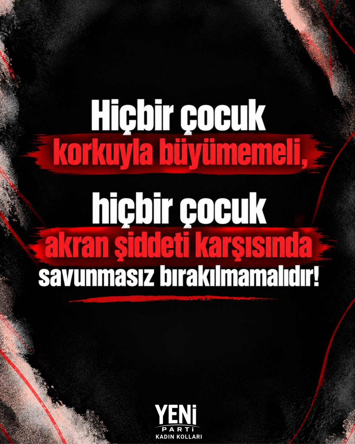 YENİ Parti Kadın Kolları, Arnavutköy'de çocuğun ateşe verilmesine tepki gösterdi