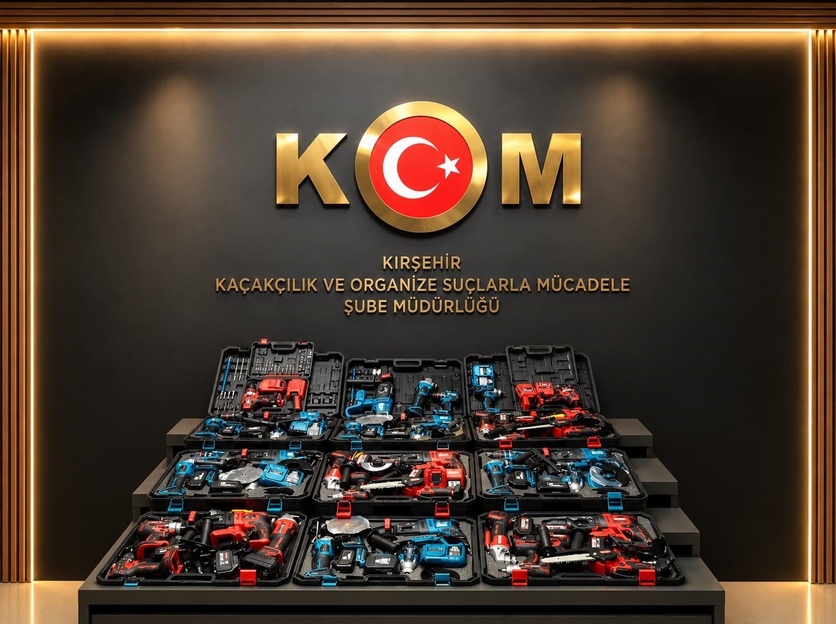 Kırşehir polisi araçta 88 parça gümrük kaçağı matkap ve testere seti ele geçirdi