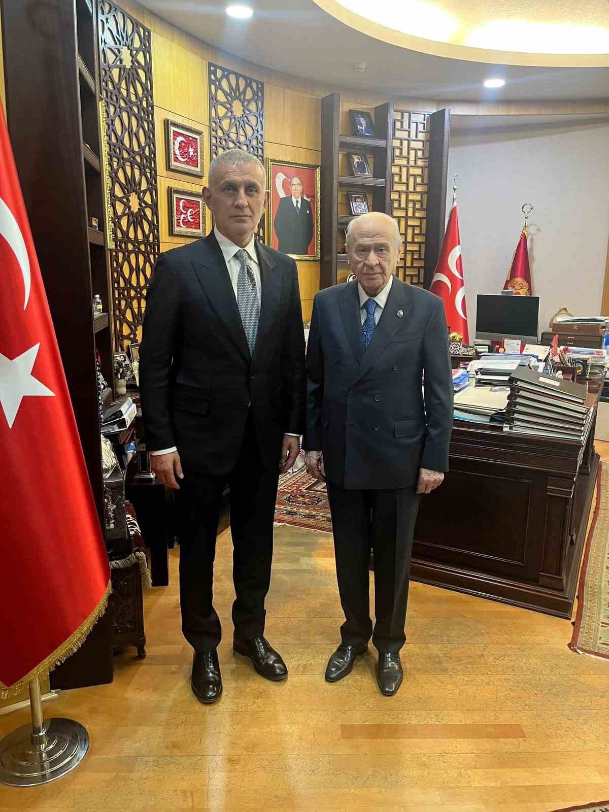 TFF Başkanı Hacıosmanoğlu, MHP lideri Bahçeli'ye futbol desteği için teşekkür etti.