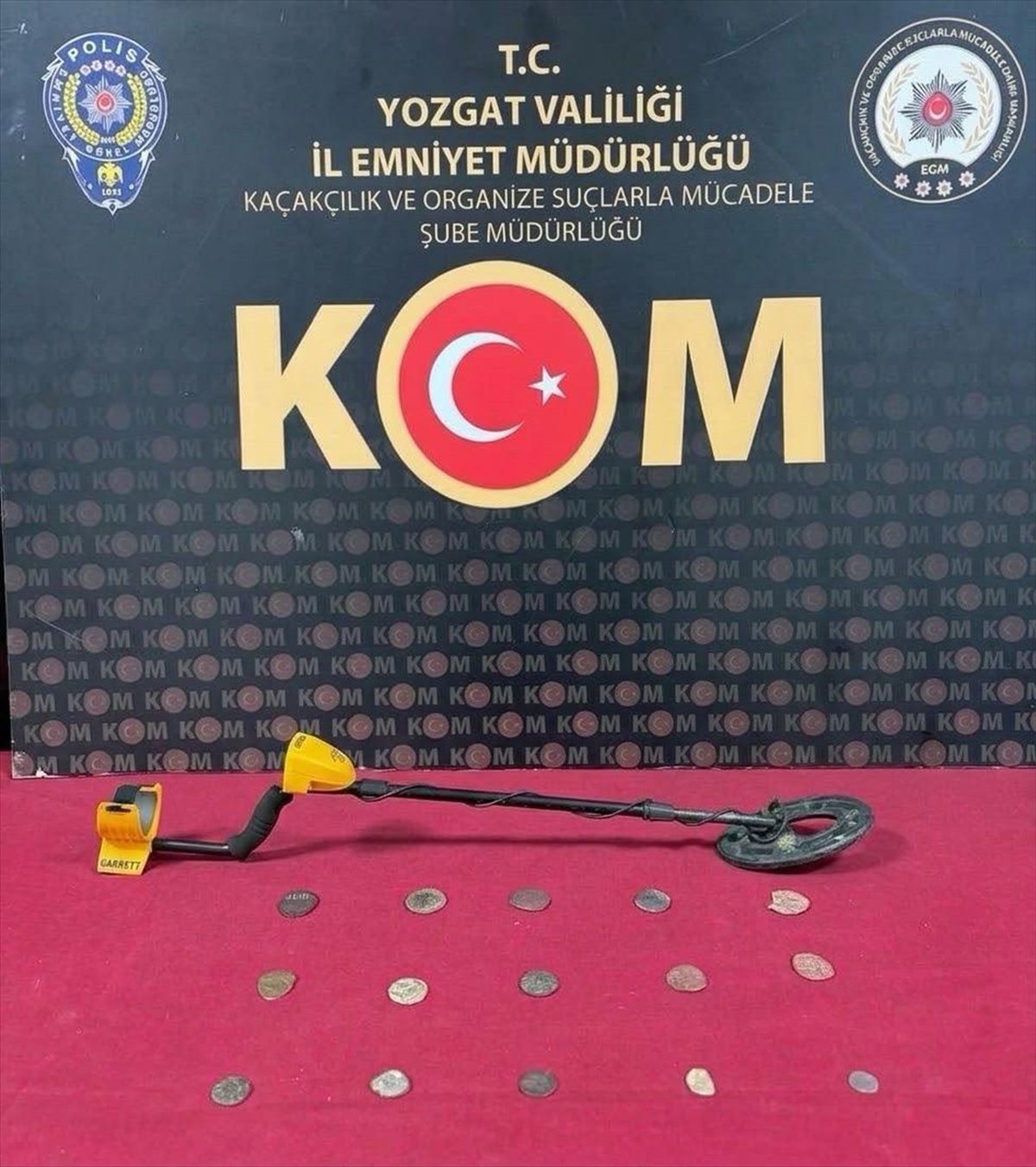 Yozgat'ta tarihi eser operasyonunda 15 obje ele geçirildi, 1 zanlı gözaltına alındı