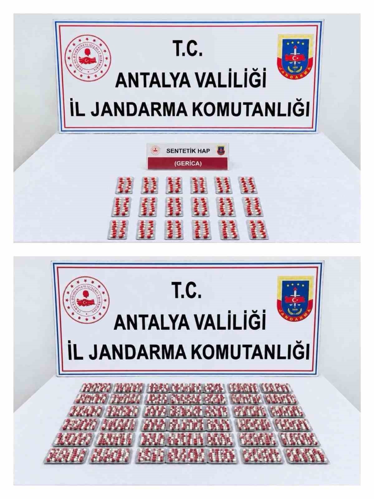 Aksu ve Döşemealtı'da 3 şüpheli tutuklandı, bin 358 sentetik hap ele geçirildi