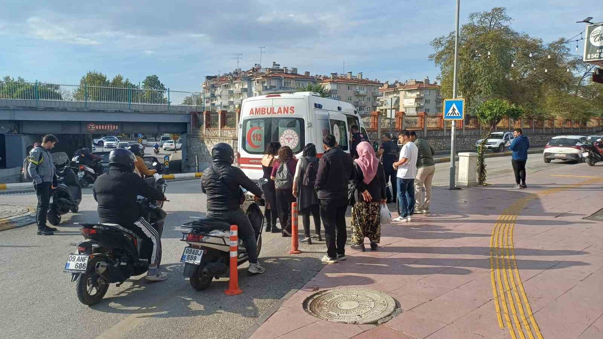 Aydın Efeler'de bisikletinin ön frenini sıkan sürücü takla atarak yaralandı