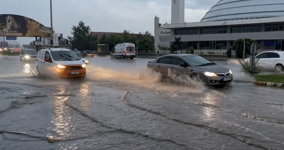 Erzincan'da yağış sonrası gece semaları şimşek ve yıldırımlarla aydınlandı