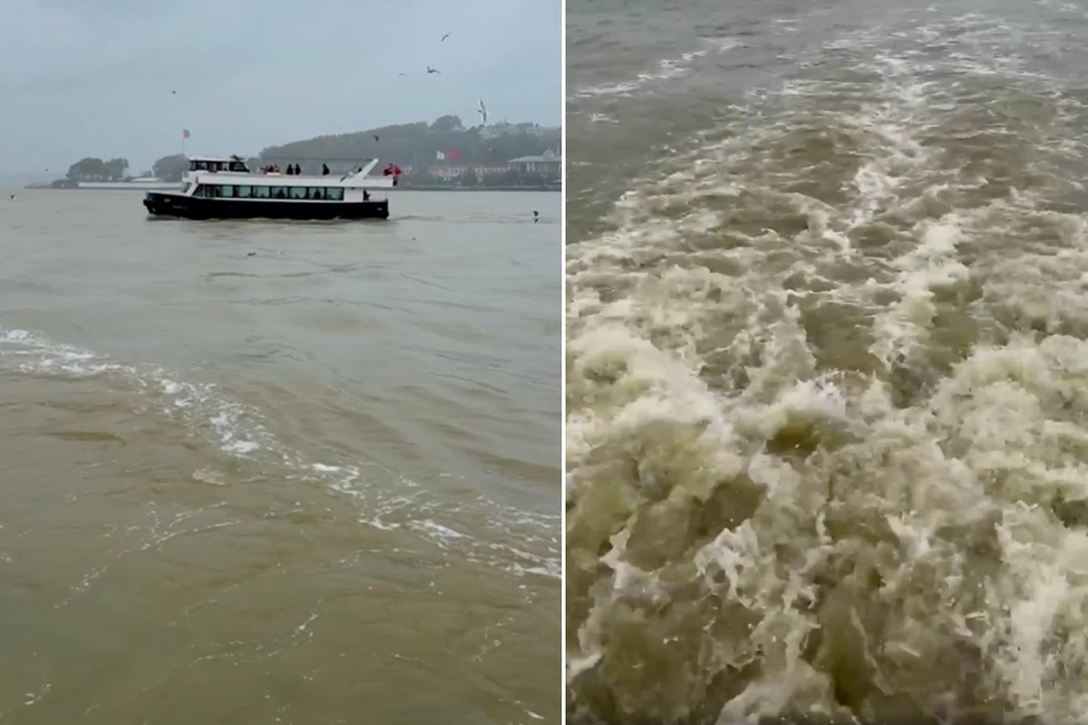 İstanbul'daki sel felaketinin ardından Haliç'in rengi değişti