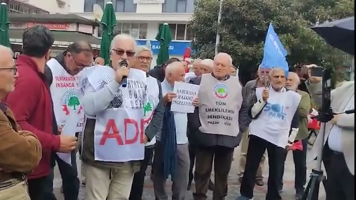 Rize Pazar'da Halk TV'ye kayyum atanmasına Emek ve Demokrasi Güçleri tepki gösterdi