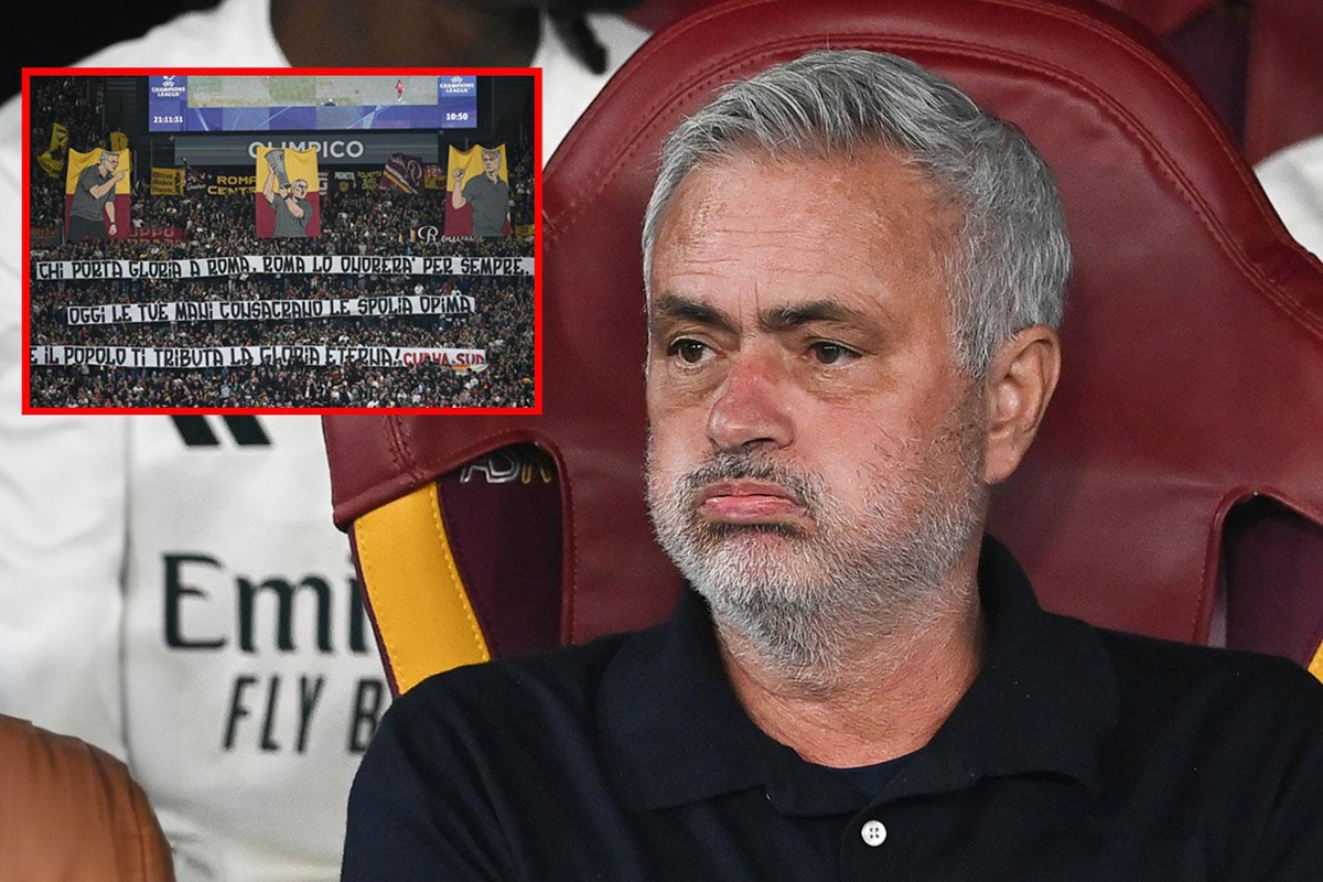 Roma taraftarları Mourinho için bunu yaptı! Sonrasında yaşananlar inanılmaz