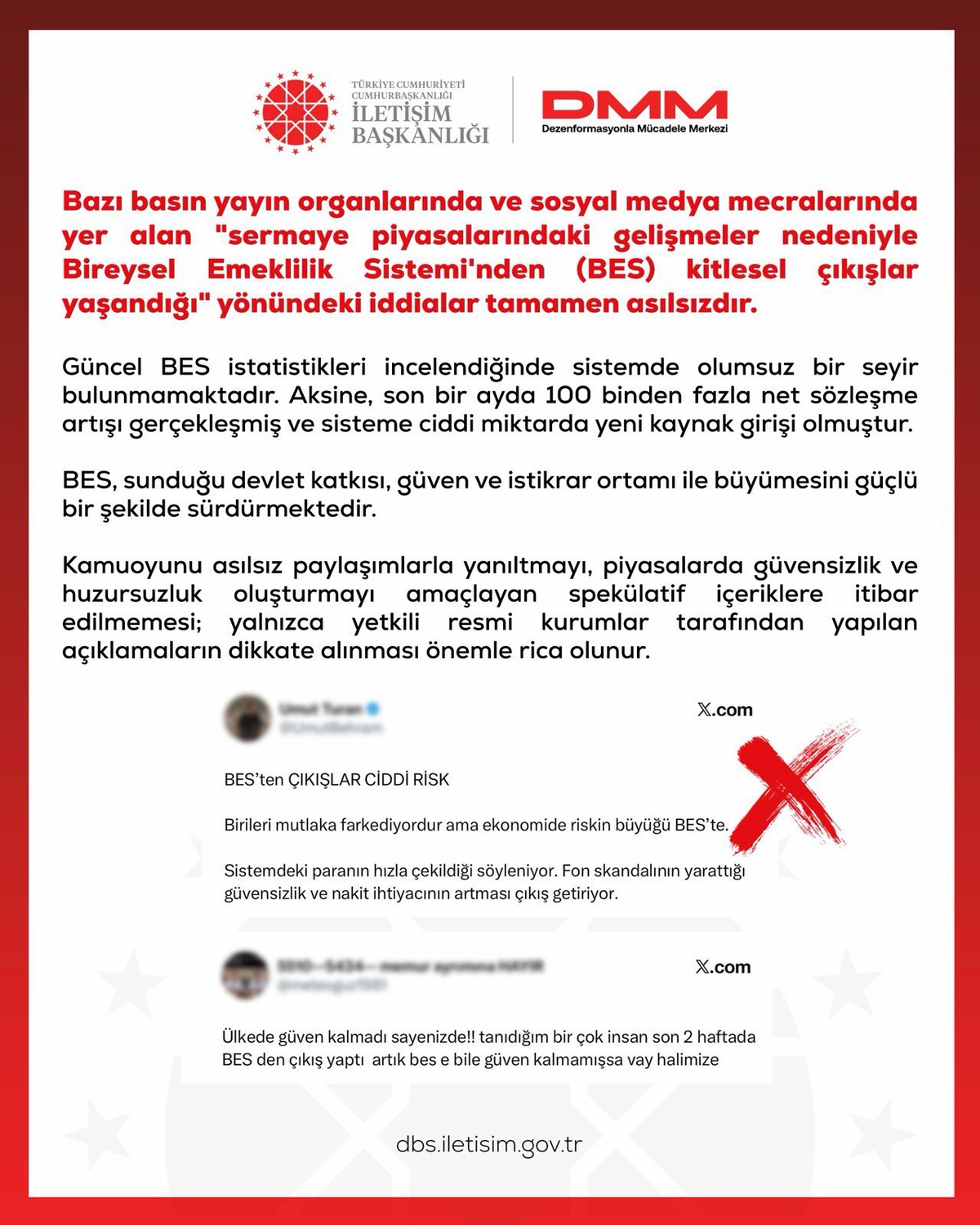 DMM, BES'ten çıkış iddialarını asılsız buldu, son ayda 100 binden fazla artış var
