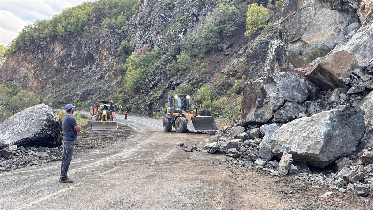 Artvin Şavşat'ta heyelanla kapanan Meydancık yolu ekiplerin çalışmasıyla açıldı