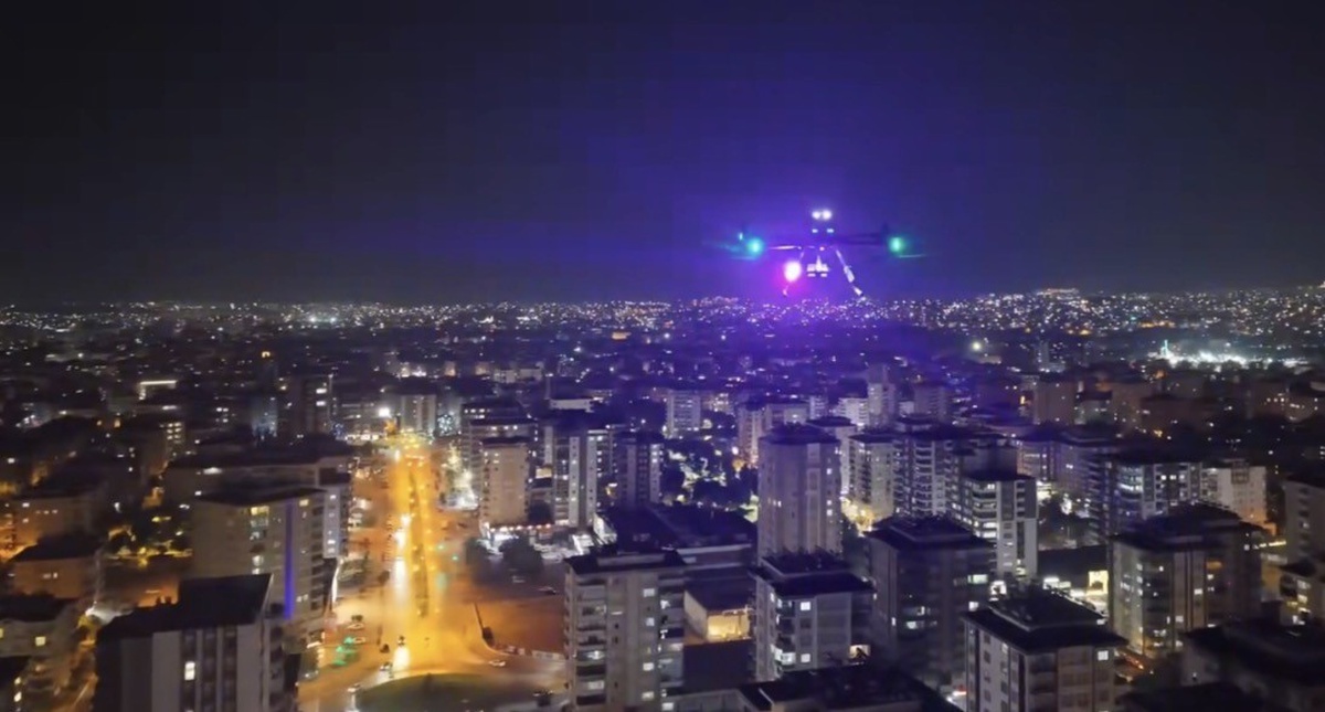 Gaziantep Emniyet Müdürlüğü 36 dron ve 77 personelle havadan denetim yapıyor