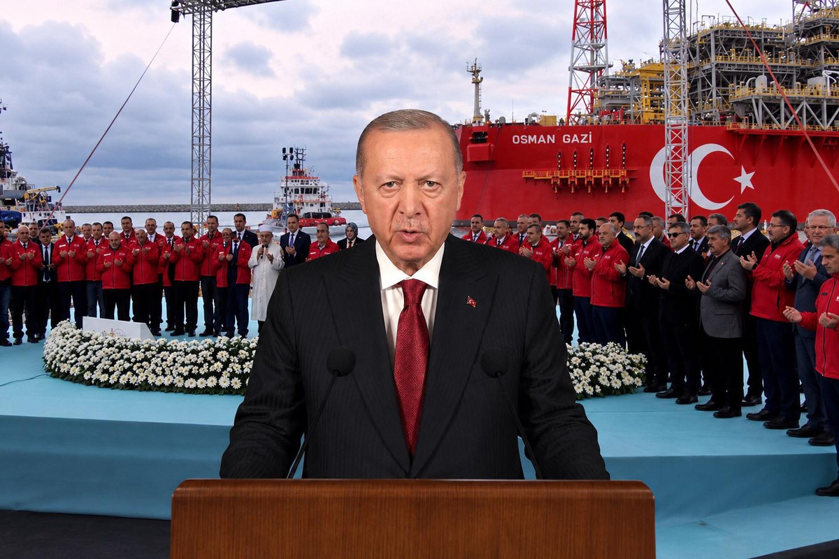 'Osman Gazi' gaz üretimi için yola çıktı! Cumhurbaşkanı Erdoğan: Mavi Vatan'ın ilk fabrikası