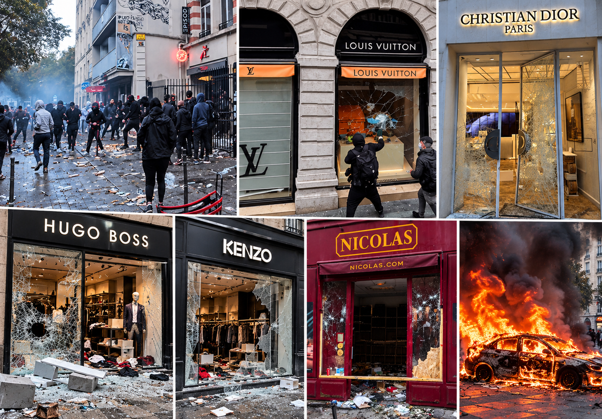 Fransa’da yüz milyonlarca Euro'luk hasar! Louis Vuitton’dan, Dior'a, Carrefour'dan Hugo Boss’a mağazalar yağmalandı