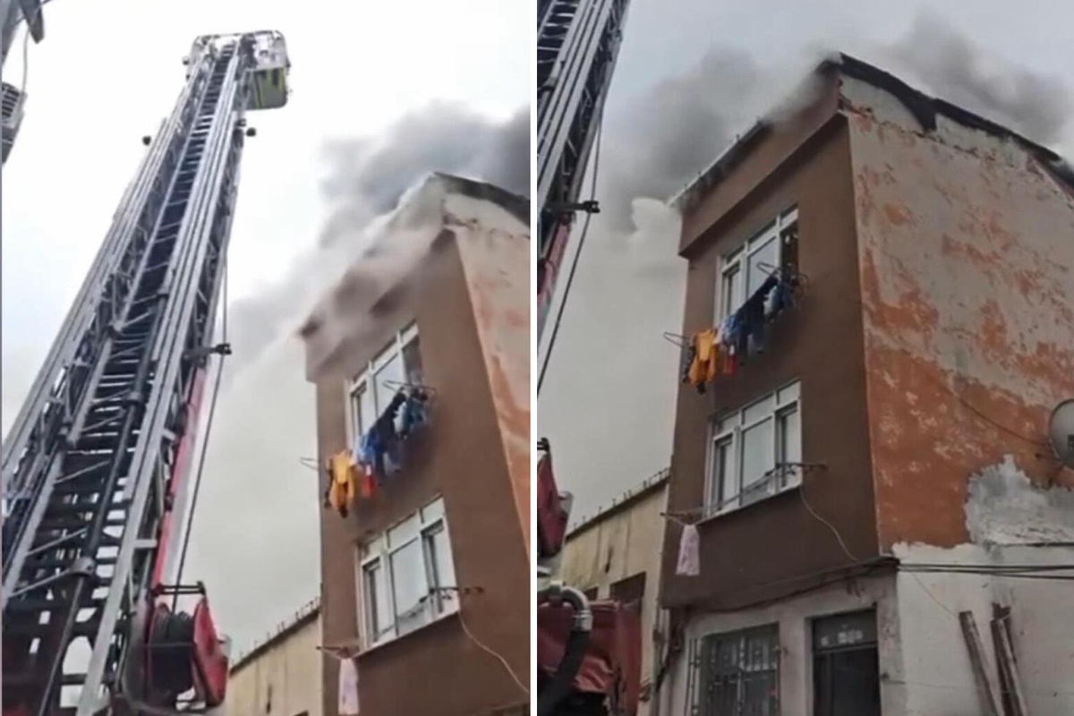 Fatih’te korkutan yangın! Alevler bitişikteki binanın çatısına sıçradı