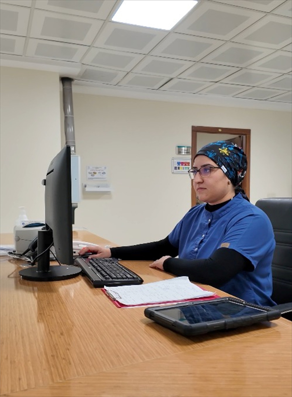 TOGÜ Hastanesinde hemşirelik formları dijitalleşti, her servise iki tablet verildi
