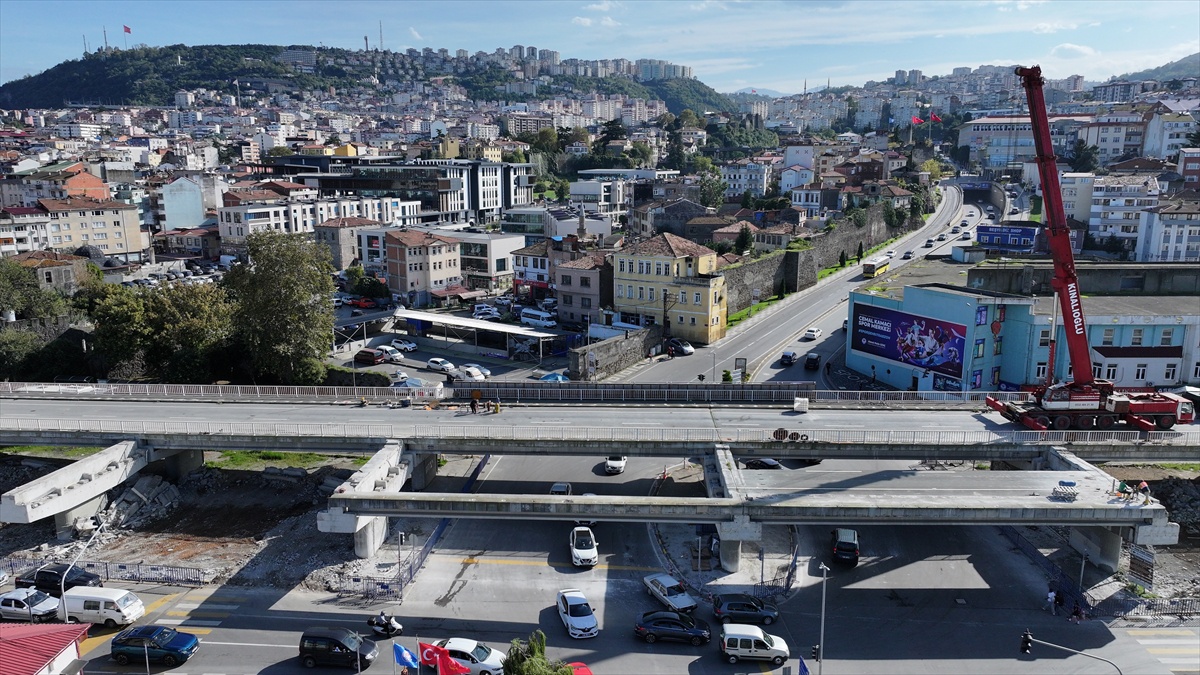 Trabzon'da Reşadiye Viyadüğü'nden sökülen 188 kiriş ve kolon altyapıda kullanılacak