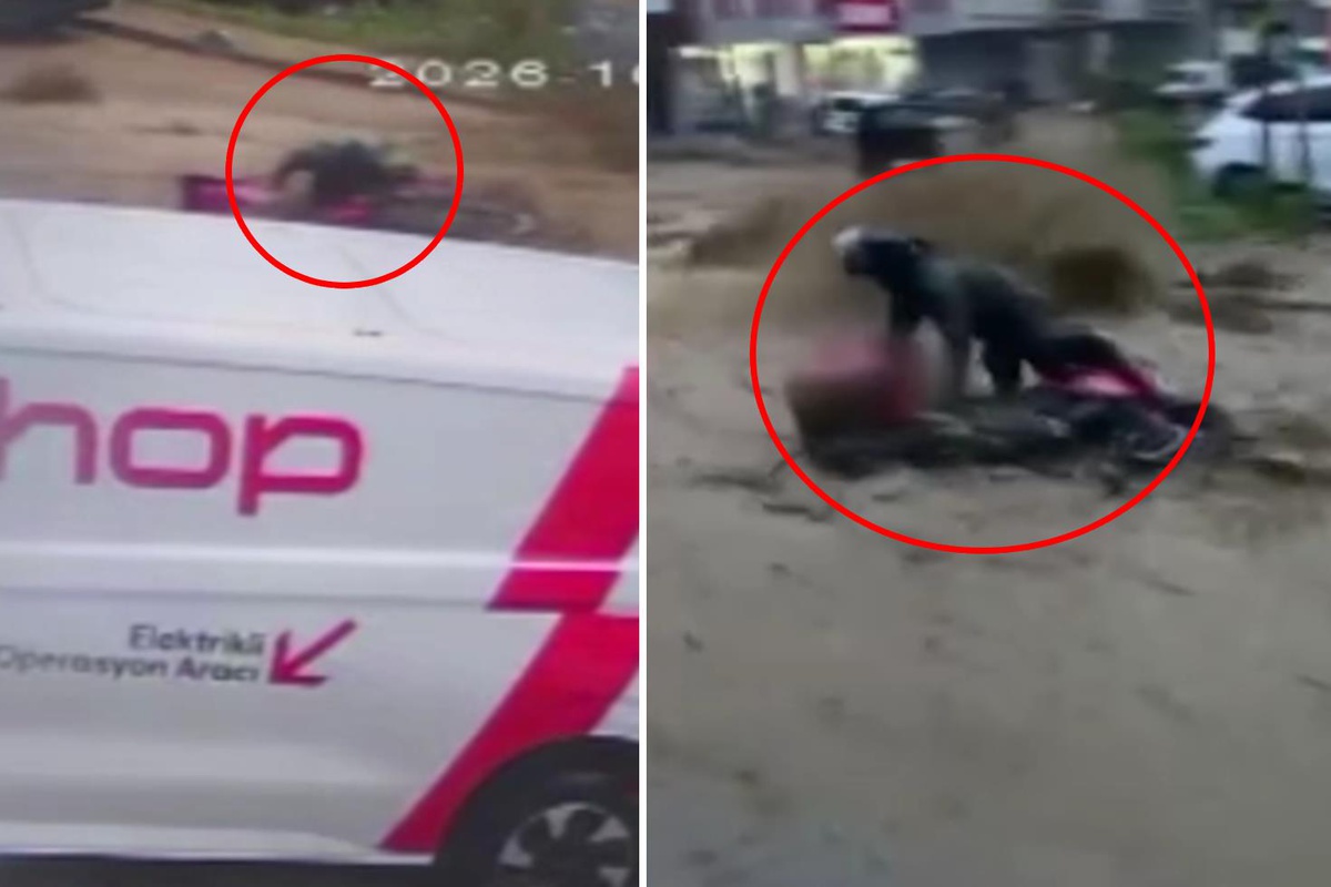 Motokuryenin selde sürüklendiği anlar ortaya çıktı! Hayata böyle tutundu