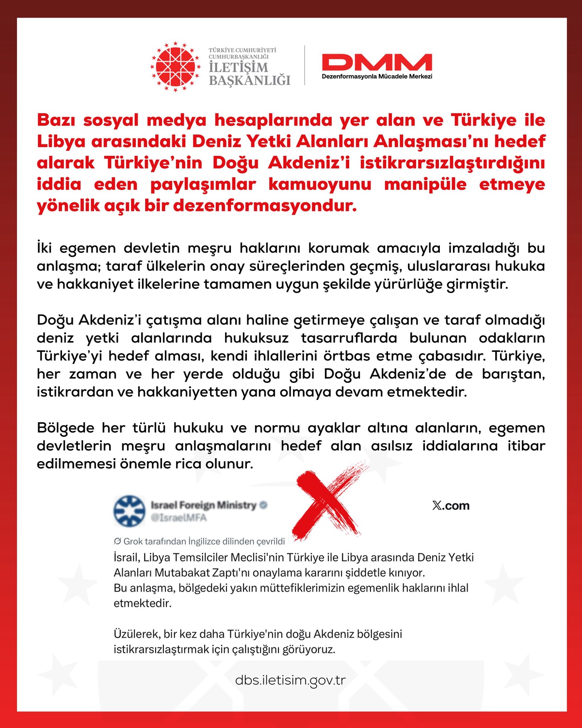 DMM, Türkiye-Libya deniz anlaşmasına yönelik iddiaları dezenformasyon olarak niteledi