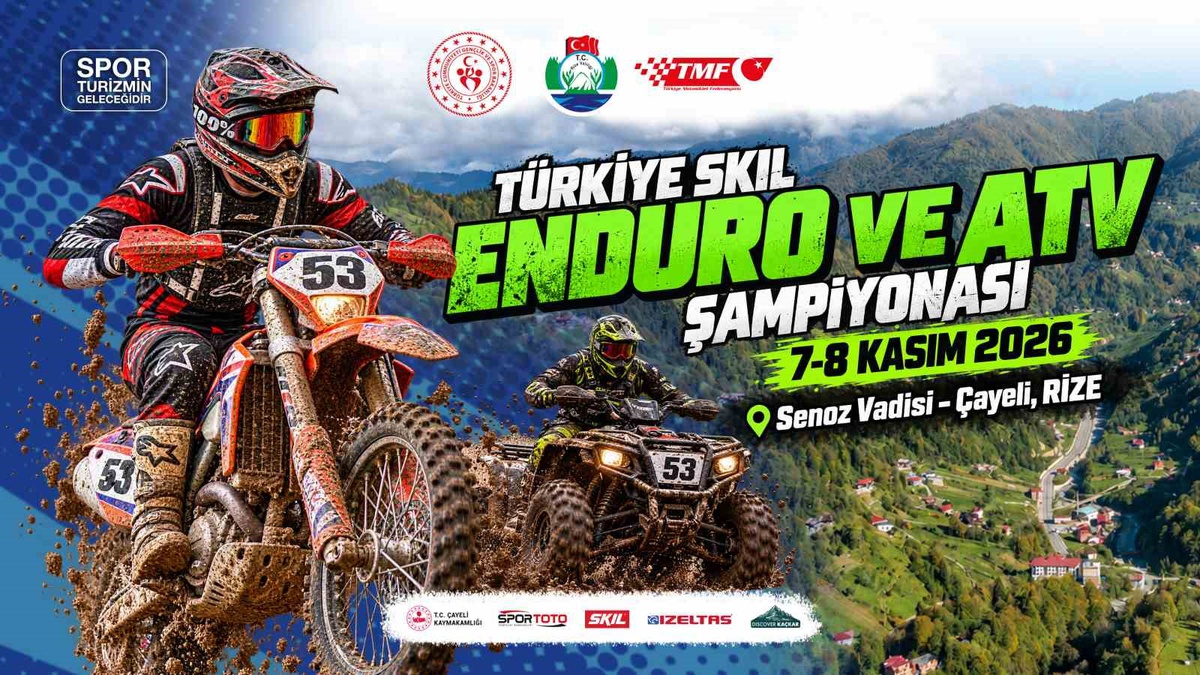 Enduro ve ATV Şampiyonası, 7-8 Kasım'da Rize Çayeli'nde ikinci kez yapılacak