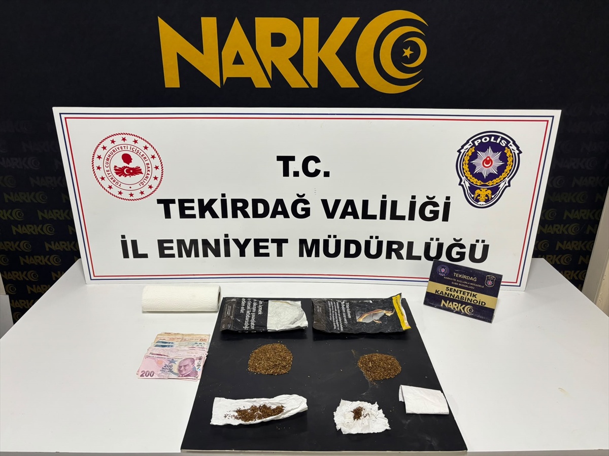 Tekirdağ'da 57 şüphelinin yakalandığı uyuşturucu operasyonunda 45 kişi tutuklandı