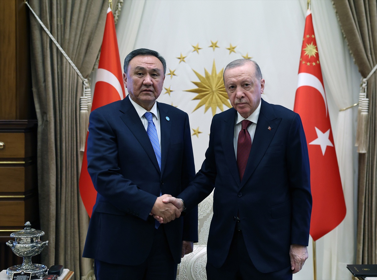 Cumhurbaşkanı Erdoğan, TDT Genel Sekreteri Ömüraliyev'i kabul etti