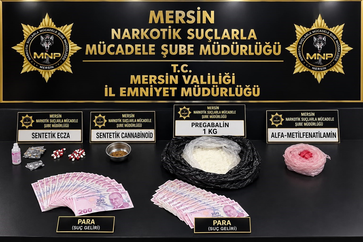 Mersin'de sokak satıcılarına düzenlenen uyuşturucu operasyonunda 2 şüpheli tutuklandı