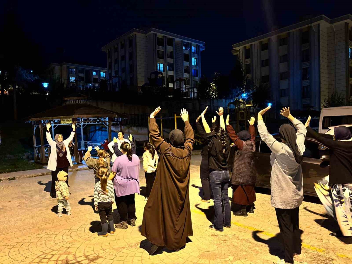 Düzce'de 'Mahallemde Hareket Var' etkinliğiyle Gölyaka'da fiziksel aktivite yapıldı