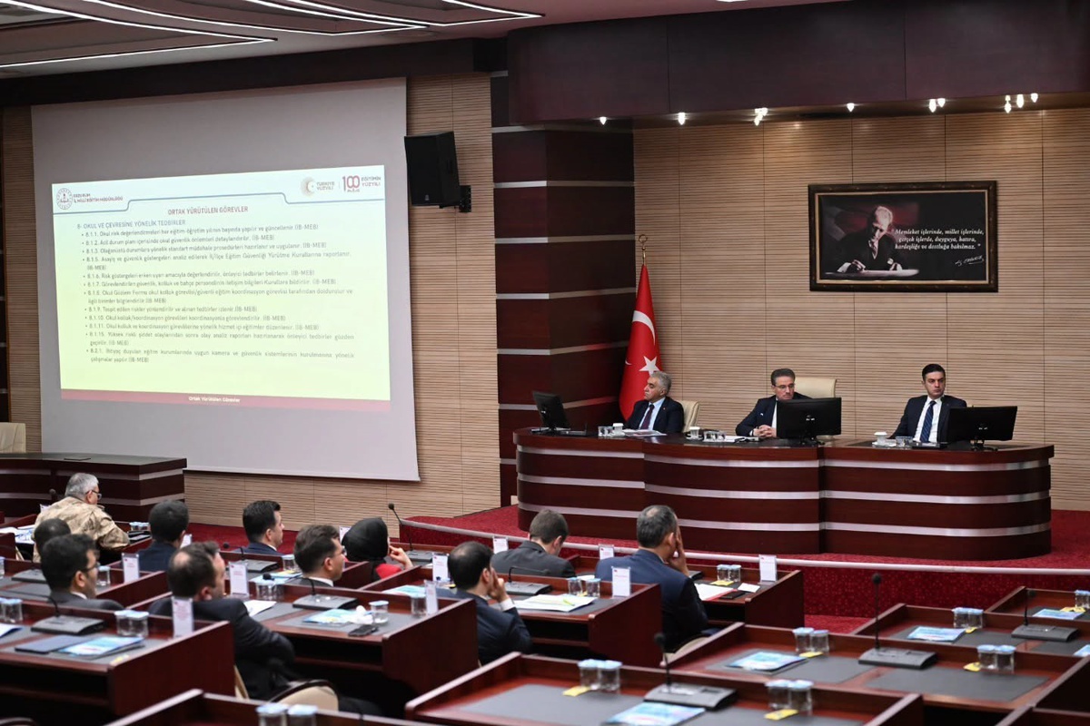Erzurum'da eğitim güvenliği için kurul Vali Baruş başkanlığında toplandı