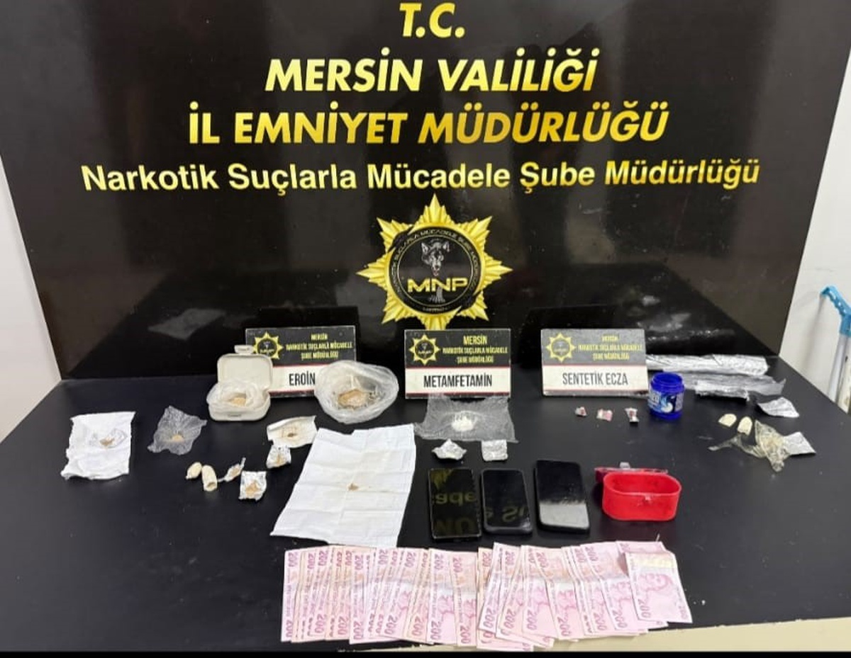 Mersin'de uyuşturucu operasyonunda 5 şüpheli tutuklandı, 231 bin 400 TL ele geçirildi