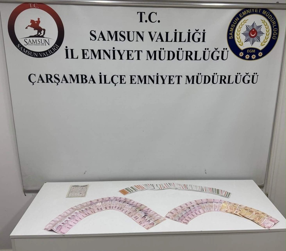 Samsun Çarşamba'da kumar denetiminde 6 kişiye 69 bin 624 TL ceza uygulandı