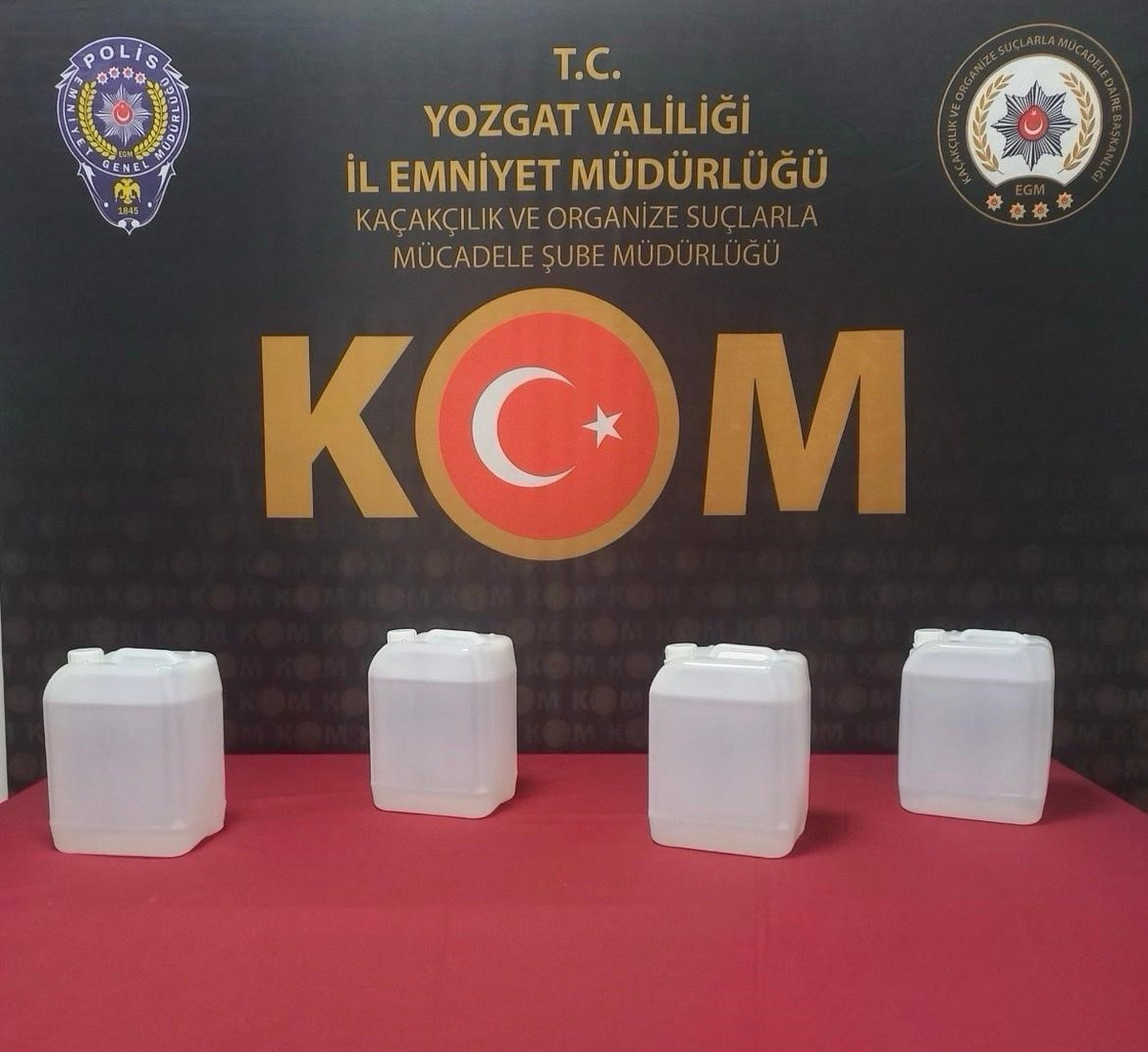Yozgat Boğazlıyan'da operasyonda 20 litre etil alkol ele geçirildi