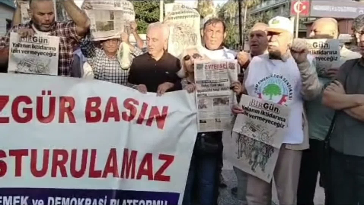 Mersin Emek ve Demokrasi Platformu tutuklama ve kayyum uygulamalarını protesto etti
