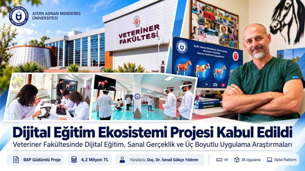 ADÜ Veteriner Fakültesinde 4,2 milyon TL'lik dijital eğitim projesi başlatıldı