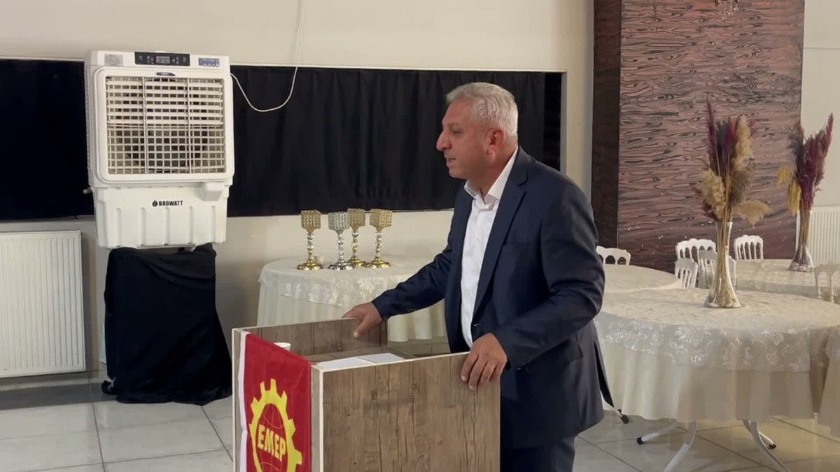 EMEP Başkanı Aslan Kayseri'de son 3 yılda 110 işçinin iş cinayetlerinde öldüğünü söyledi