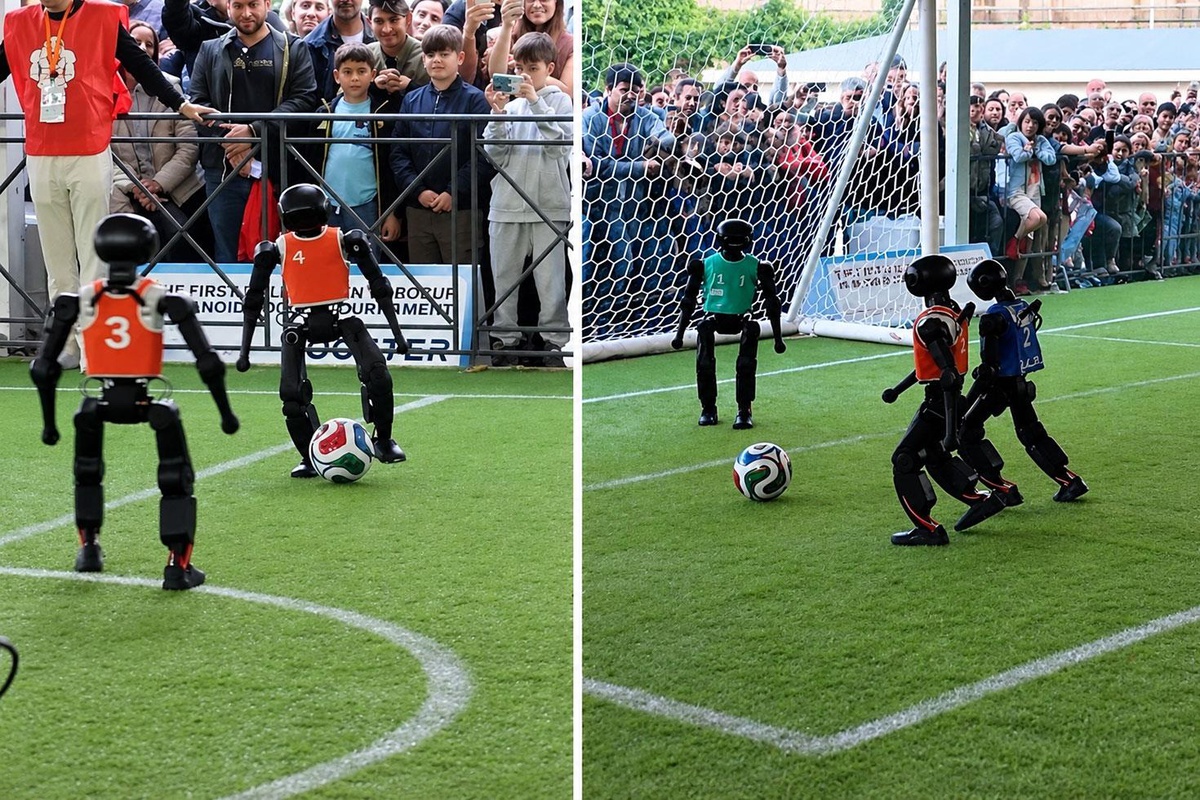 Roma'da İnsansı Robotlar Futbol Oynadı