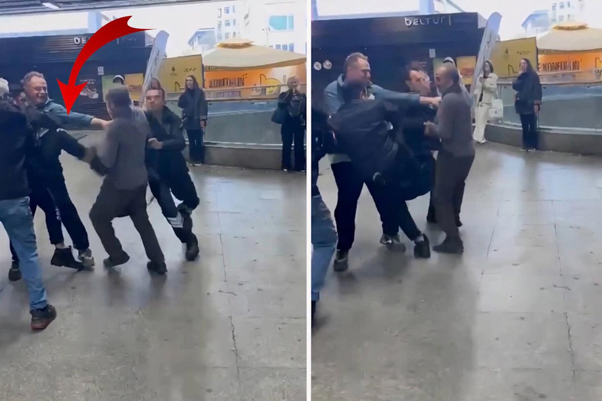 Metrobüs durağındaki kavga kamerada! Güvenlik görevlisi tekmeyle saldırdı