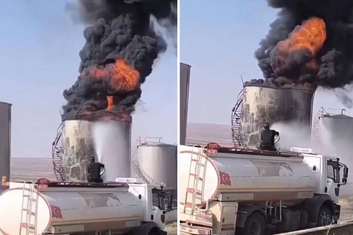 Siirt'te petrol sahasında yangın