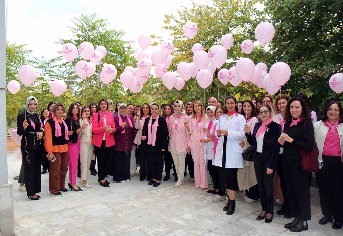 Denizli İl Sağlık Müdürlüğü meme kanseri etkinliğinde kadınlara mamografi yaptırdı
