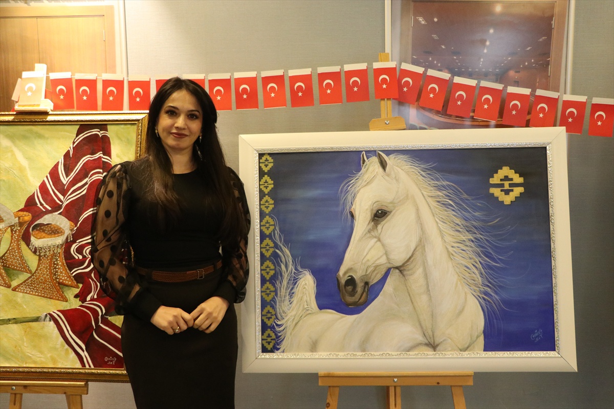 Yozgat'ta 29 Ekim Cumhuriyet Bayramı resim sergisi 30 eserle Büyük Sinema'da açıldı