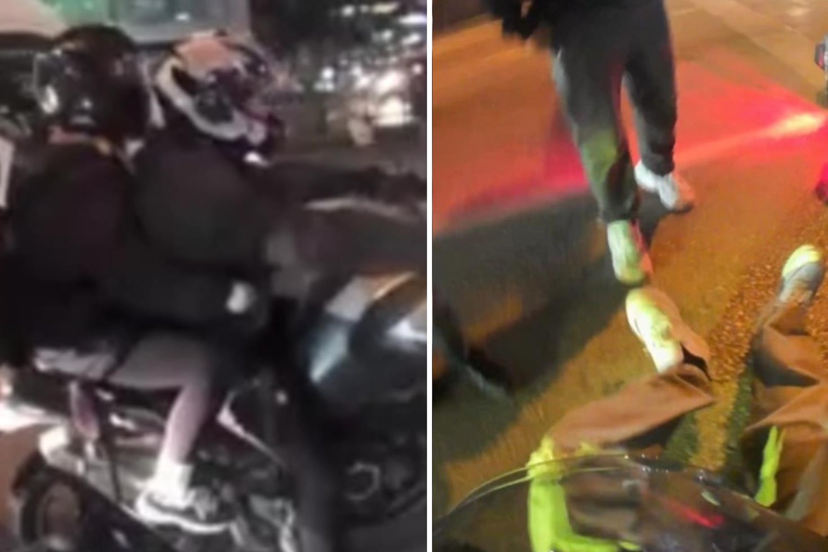 Yardım teklifini 'Acemi değiliz' diyerek reddetti, 2 dakika sonra kaza yaptı! O anlar kask kamerasında