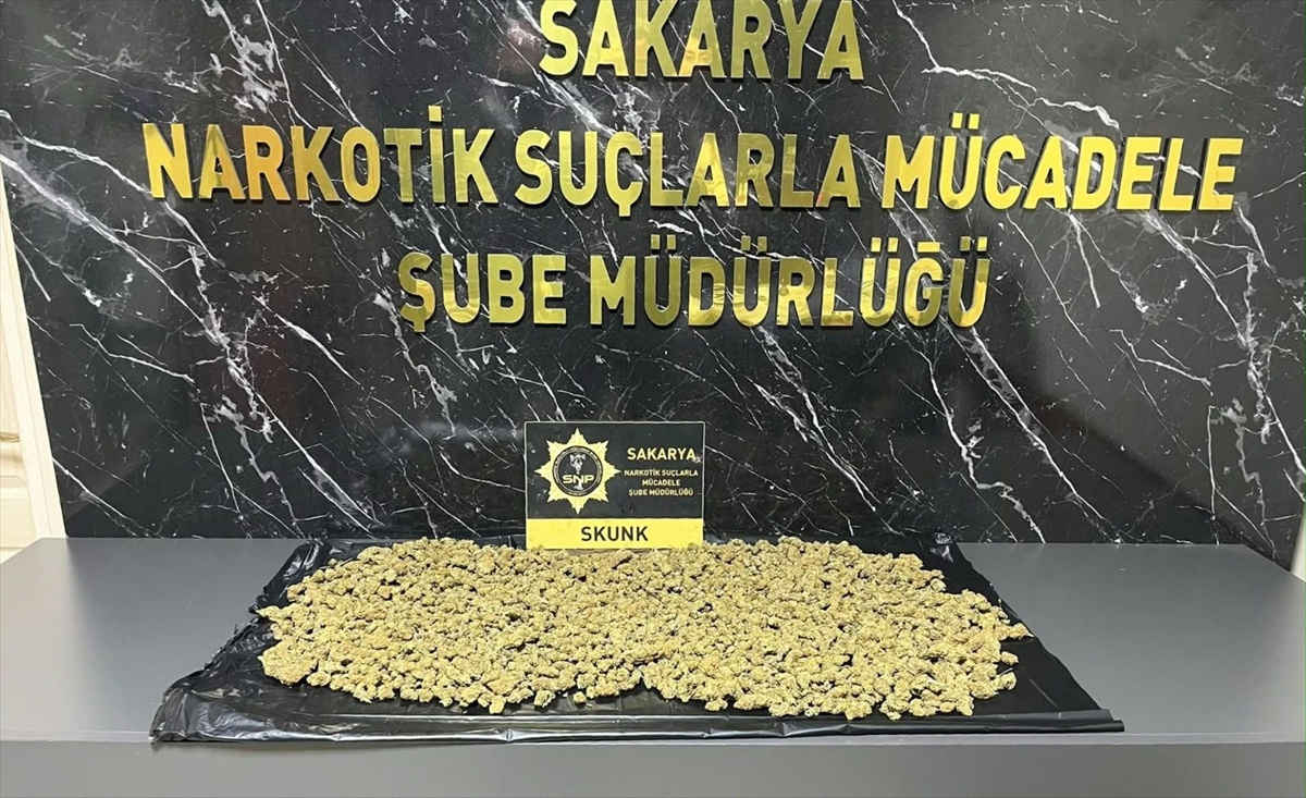 Sakarya'da Hendek gişelerinde durdurulan araçta 950 gram sentetik uyuşturucu bulundu
