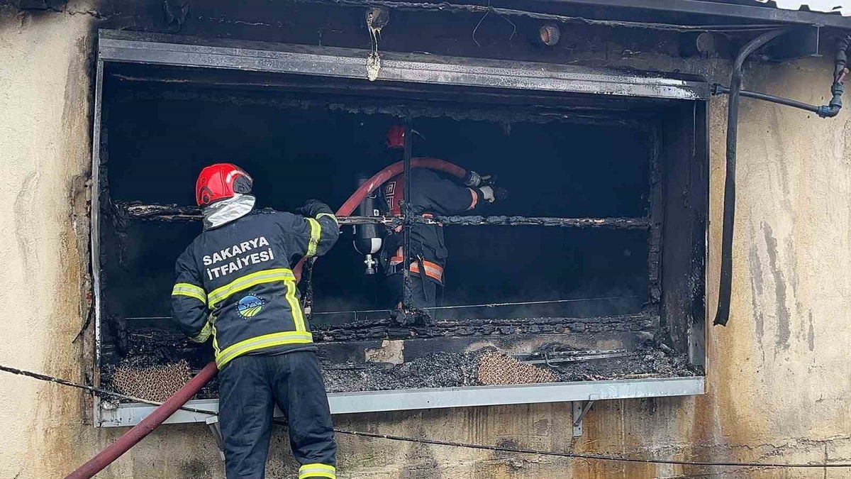 Sakarya Pamukova'da tavuk çiftliğindeki yangın, tavuk bulunmayan tesiste söndürüldü