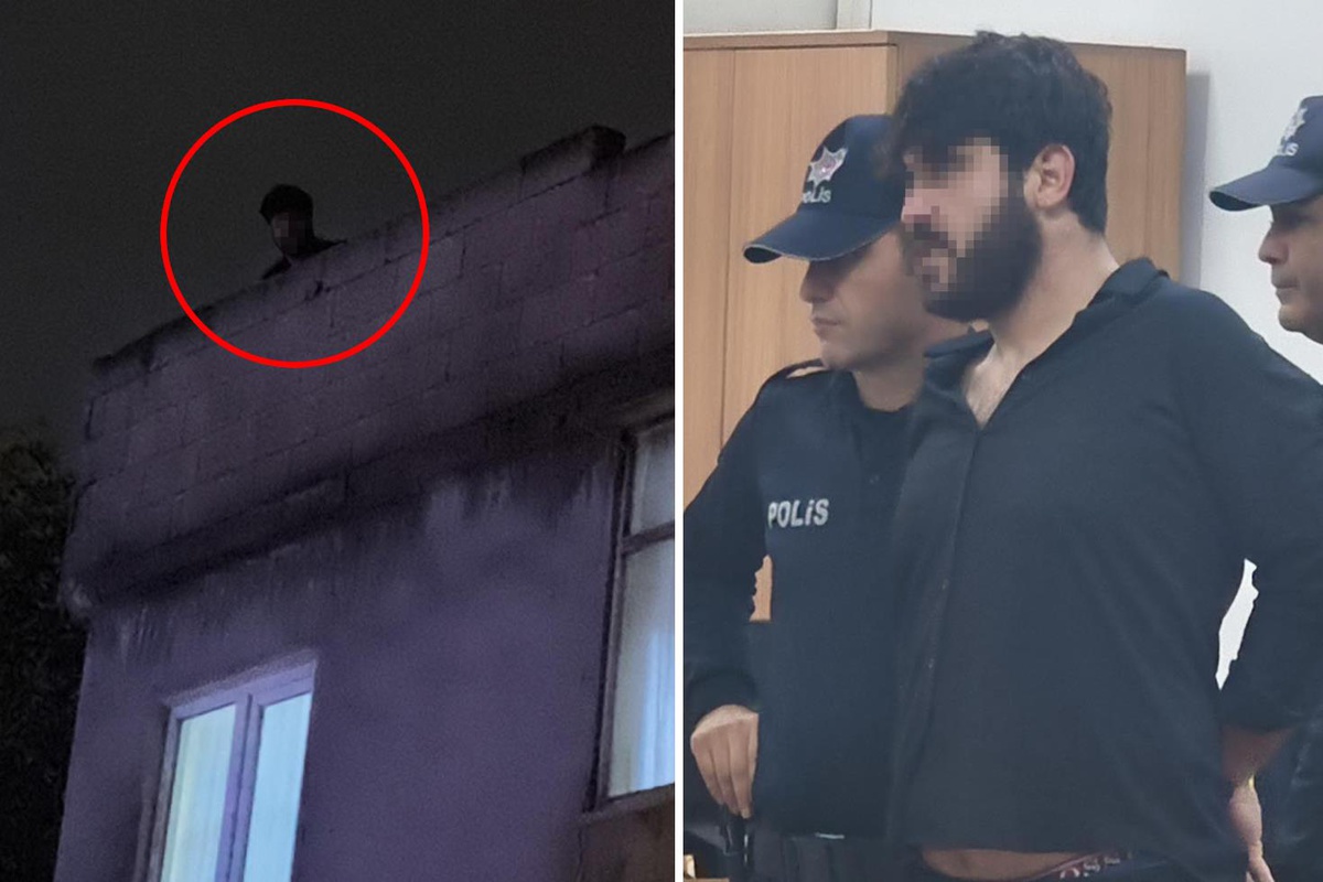 Annesi para vermeyince bıçakla rehin aldı! Özel harekat gelince çatıya çıktı