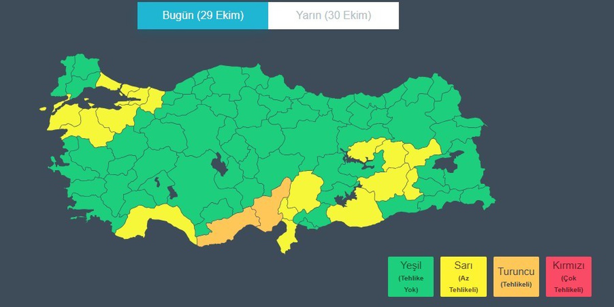 Kocaeli'de sarı kodlu hava uyarısı nedeniyle 29 Ekim fener alayı iptal edildi