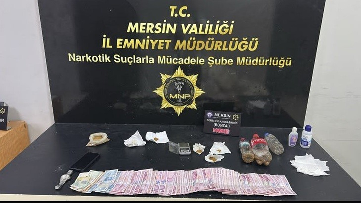 Mersin'de jandarma ve polisin uyuşturucu operasyonunda 2 şüpheli tutuklandı