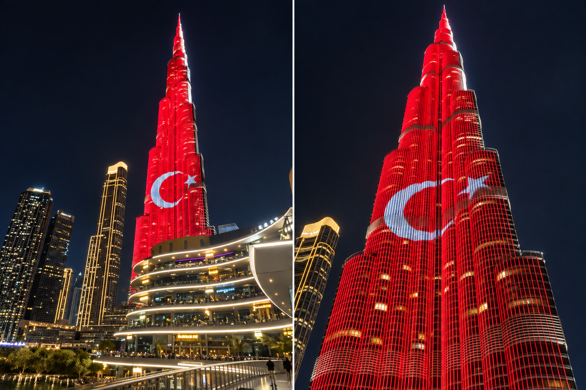 Burj Khalifa’da Türk bayrağı gururu: Ay yıldızımız dünyanın en yüksek binasında