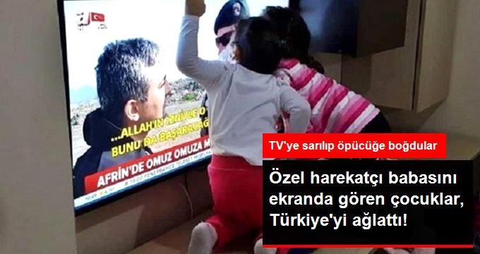 ÖZEL HAREKATÇI BABASINI EKRANDA GÖREN ÇOCUKLAR, TÜRKİYEYİ AĞLATTI!
