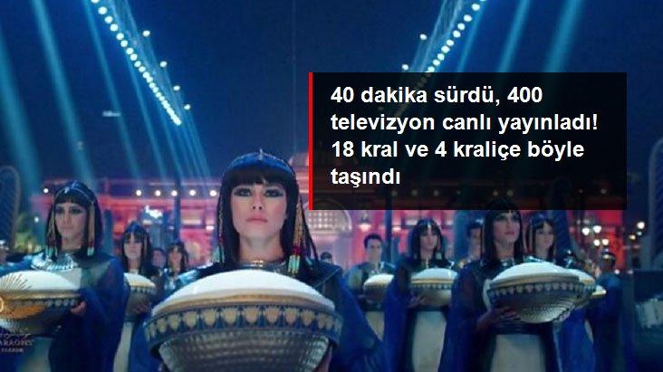 40 dakika sürdü, 400 televizyon canlı yayınladı! 18 kral ve 4 kraliçe böyle taşındı